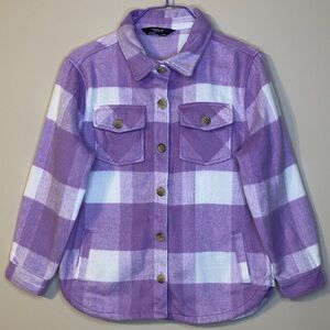 Members Mark Purple Plaid Kids Shacked Size L(10/12)